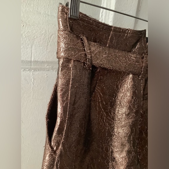 Sezane Copper Metallic Ladies Pants - Picture 6 of 10